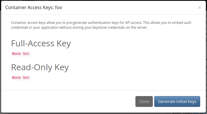Generate Keys UI