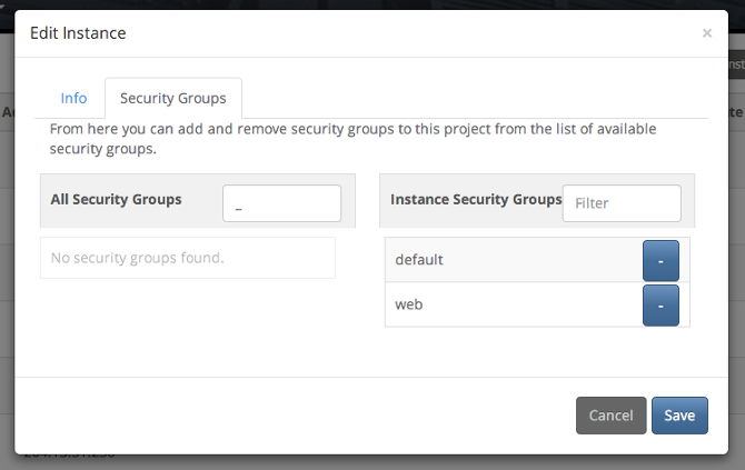 Security Group Assigning